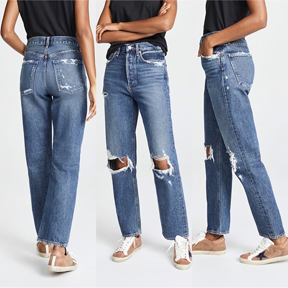 Agolde 90s High Rise Loose Fit in Psyche Jeans